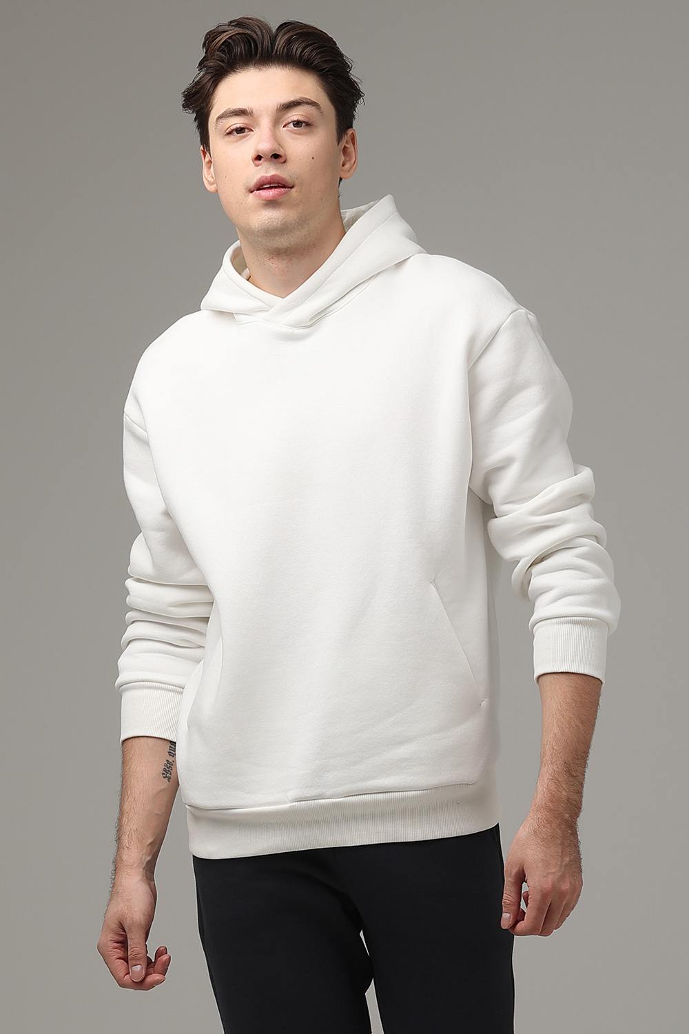 White oversized hoodie